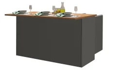 Snack isola 3 ante antracite/rovere L155 cm