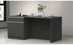 Snack isola 4 ante, 4 cassetti antracite L200 cm