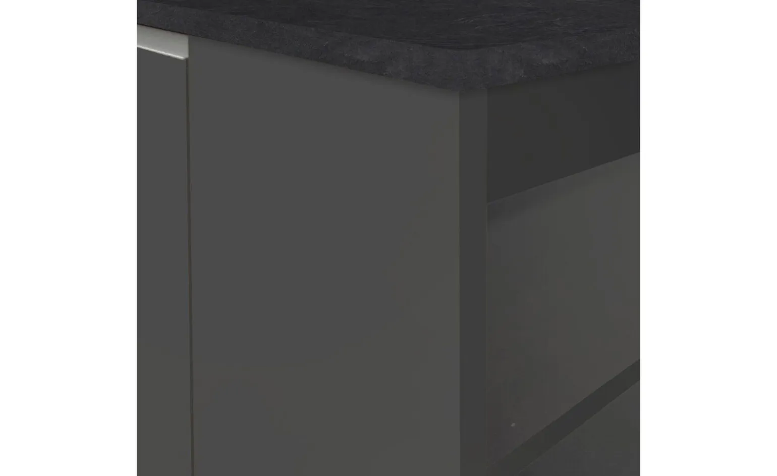 Snack isola 2 ante con vano giorno antracite L160cm