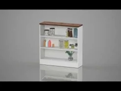 Snack mobile a giorno bianco opaco/rovere