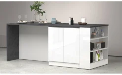 Snack mobile a giorno bianco opaco/antracite