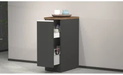 Snack mobile 1 anta antracite opaco/rovere h85 cm