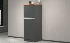 Snack mobile dispensa antracite opaco/rovere h165 cm