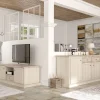 Soggiorno componibile Susy colore betulla e legno naturale