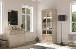 Soggiorno componibile Susy colore betulla e legno naturale