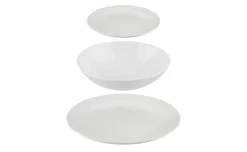 Solid servizio piatti 18 pezzi in gres bianco