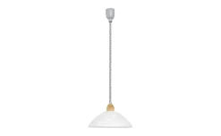Sospensione lord2 diametro 36 centimetri portalampada E27 finitura faggio e bianco