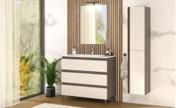 Specchiera rettangolare con faretto Led