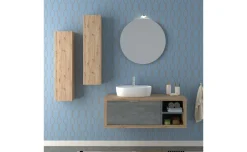 Specchiera tonda con lampada LED