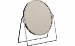 Specchio d'appoggio tondo in metallo chrome