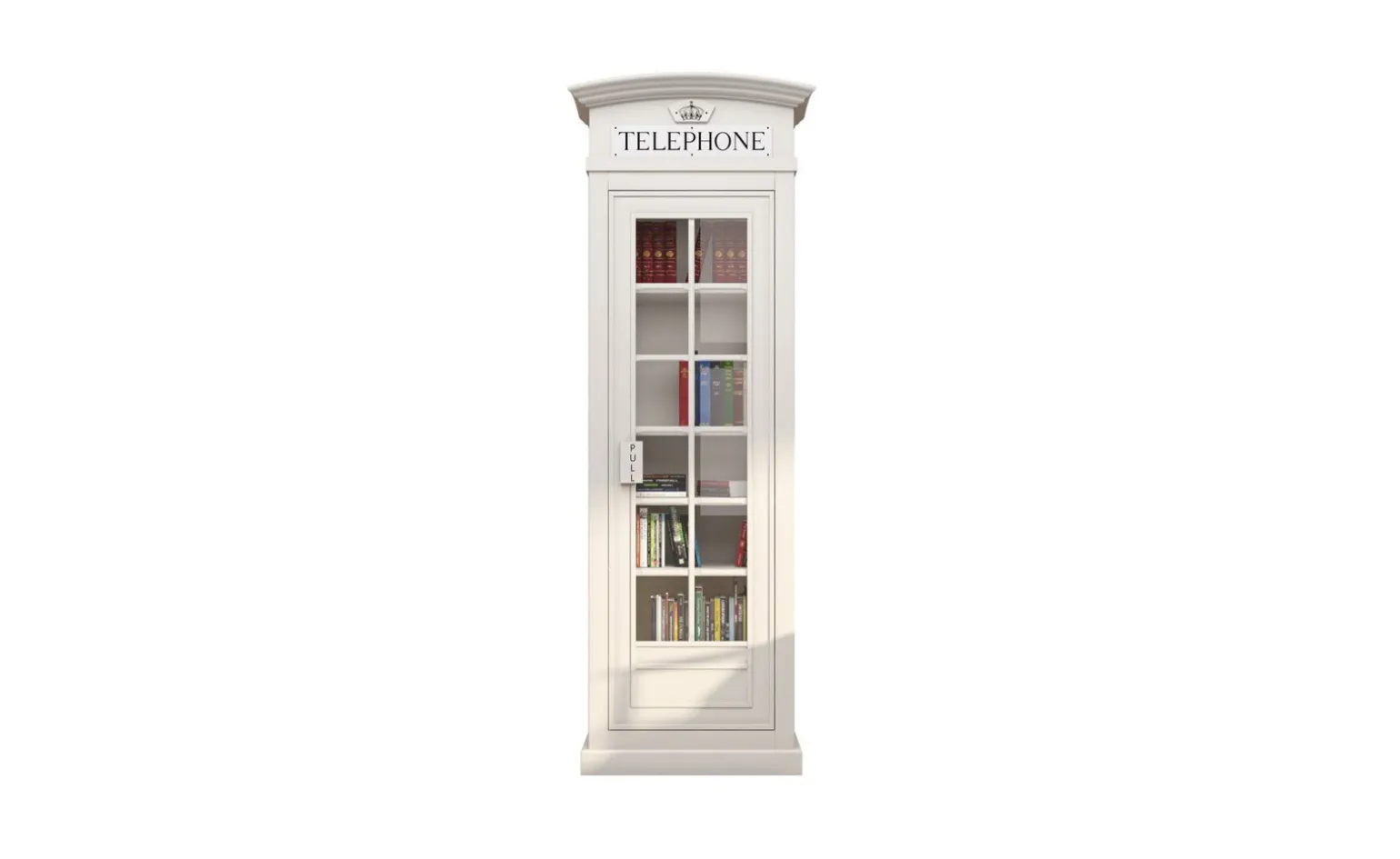 Street libreria in pannello bianco