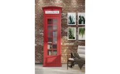 Street libreria in pannello rosso