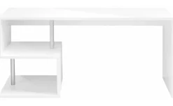 Studio scrivania reversibile bianco laccato lucido