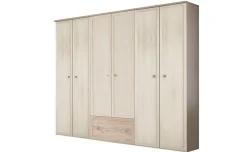 Susy armadio 6 ante battenti, 1 cassetto betulla e legno naturale