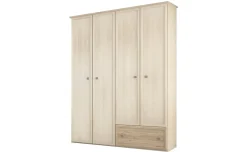 Susy armadio 4 ante battenti e 1 cassetto betulla e legno naturale