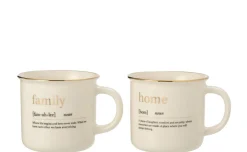 Tazza Family Home in ceramica oro