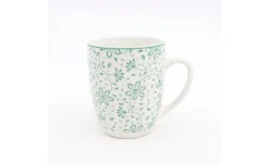 Tazza mug mini flowers porcellana verde