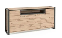 Tenerife credenza 3 ante artisan con particolari neri