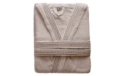 Terry accappatoio in cotone tortora XL