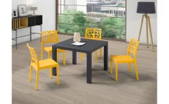 Teti sedia in polipropilene color ocra