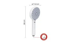Thermo doccetta 3 getti bianca con filtro antisabbia