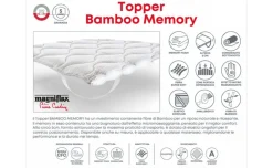 Topper Bamboo Memory per materasso matrimoniale