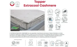 Topper Extracool Cashmere per materasso singolo