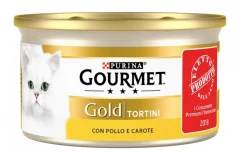 Tortini Gourmet Gold, Pollo e Carote 85gr
