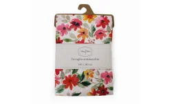 Tovaglia fiori rossi antimacchia