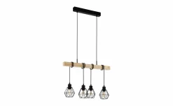 Townshend sospensione 4 luci in legno e metallo