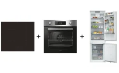 Trittico Induzione + Forno Inox + Frigorifero Candy