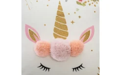 Unicorn Pom Pom cuscino per camerette 39x39 cm