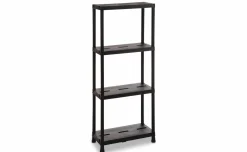 Universal scaffale 4 ripiani nero h138 cm