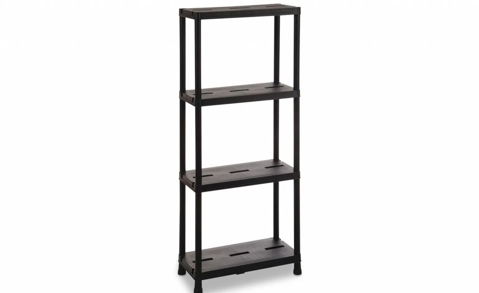 Universal scaffale 4 ripiani nero h138 cm