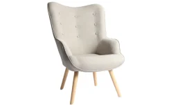 Vale poltrona in tessuto grigio chiaro