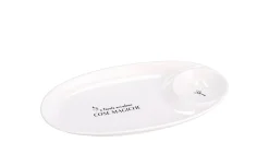 Vassoio in ceramica con porta salsa