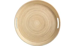 Vassoio in legno di bamboo bianco Ø42 cm