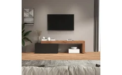 Vasto set porta tv antracite e rovere