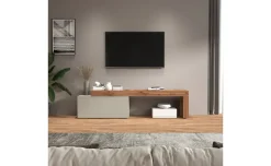 Vasto set porta tv tortora e rovere