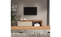 Vasto set porta tv tortora e rovere L240 cm