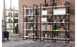 Vela libreria 4 vani frassino ghiaccio