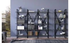 Vela libreria 4 vani grigio cenere