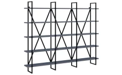 Vela libreria 12 vani grigio cenere