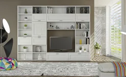 Venere parete soggiorno bianca 300x33/48x228 cm