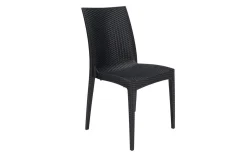 Viareggio sedia in resina effetto rattan color antracite