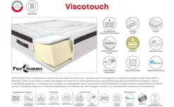 Viscotouch materasso piazza e mezza 120x200cm