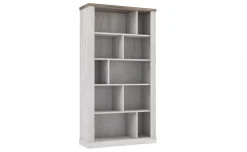 Volterra libreria 5 vani in laminato bianco e rovere