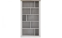 Volterra libreria 5 vani in laminato bianco e rovere