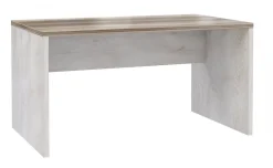 Volterra scrivania in laminato bianco e rovere L140