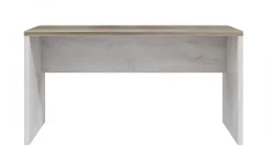 Volterra scrivania in laminato bianco e rovere L140